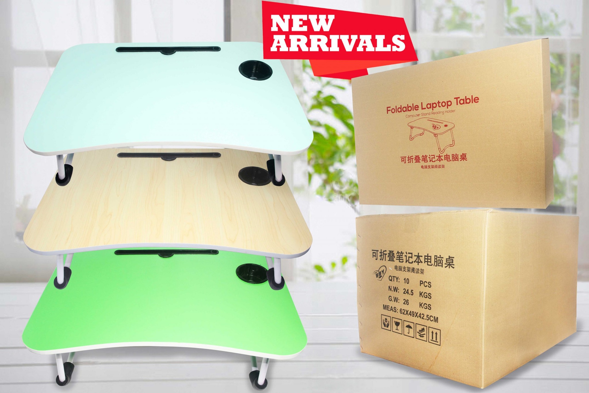 Portable Foldable Laptop Desk Multi-Functional Home Laptop Table   