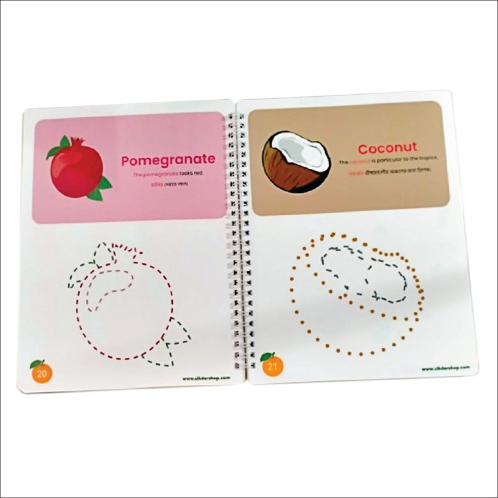 Erasable Drawing Book on fruits