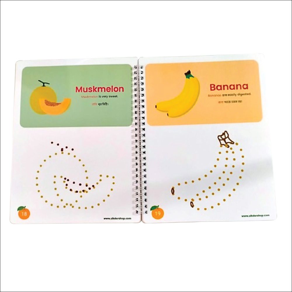 Erasable Drawing Book on fruits