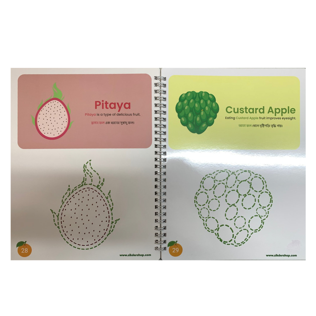  Erasable Drawing Book On Fruits( Total Page 46 )